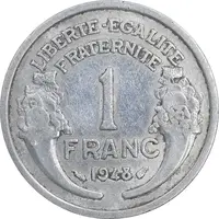 سکه 1 فرانک 1948 جمهوری چهارم - EF40 - فرانسه