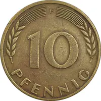 سکه 10 فینیگ 1971F جمهوری فدرال - EF45 - آلمان