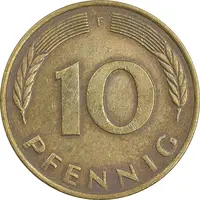 سکه 10 فینیگ 1979F جمهوری فدرال - EF40 - آلمان