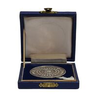 مدال نقره بر روی دریا ها 2535 - با جعبه فابریک - AU - محمد رضا شاه