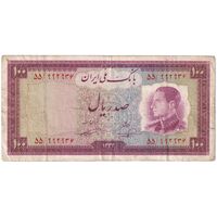 اسکناس 100 ریال 1333 - تک - VF25 - محمد رضا شاه