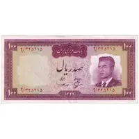 اسکناس 100 ریال 1342 - تک - AU55 - محمد رضا شاه