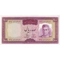 اسکناس 100 ریال (آموزگار - فرمان فرماییان) نوشته قرمز - تک - UNC61 - محمد رضا شاه