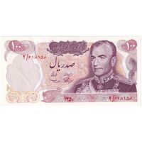 اسکناس 100 ریال 1350 - تک - AU55 - محمد رضا شاه