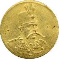سکه طلا 5000 دینار 1324 تصویری - MS62 - مظفرالدین شاه