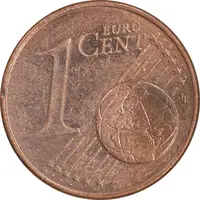 سکه 1 یورو سنت 2009F جمهوری فدرال - AU50 - آلمان