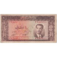اسکناس 20 ریال 1332 - تک - VF30 - محمد رضا شاه