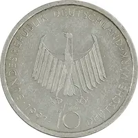 سکه 10 مارک 1997 صدمین سالگرد موتور دیزل - AU55 - آلمان