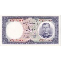 اسکناس 10 ریال 1337 - تک - UNC63 - محمد رضا شاه