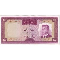 اسکناس 100 ریال (هویدا - سمیعی) - تک - AU55 - محمد رضا شاه