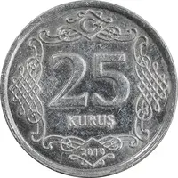 سکه 25 کروش 2010 جمهوری - AU55 - ترکیه