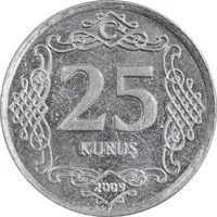 سکه 25 کروش 2009 جمهوری - AU58 - ترکیه