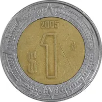 سکه 1 پزو 2005 ایالات متحده - EF45 - مکزیک