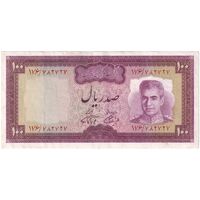 اسکناس 100 ریال (آموزگار - فرمان فرماییان) نوشته سیاه - تک - EF45 - محمد رضا شاه