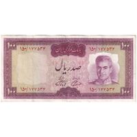 اسکناس 100 ریال (آموزگار - فرمان فرماییان) نوشته قرمز - تک - EF45 - محمد رضا شاه