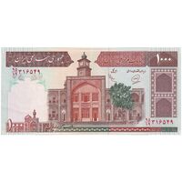 اسکناس 1000 ریال (محمدخان - عادلی) شماره بزرگ - نخ کامپیوتری - تک - AU58 - جمهوری اسلامی