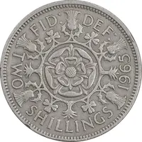 سکه 2 شیلینگ 1965 الیزابت دوم - EF40 - انگلستان