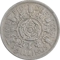 سکه 2 شیلینگ 1962 الیزابت دوم - EF40 - انگلستان