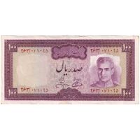 اسکناس 100 ریال (آموزگار - جهانشاهی) - تک - EF45 - محمد رضا شاه