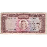 اسکناس 1000 ریال (آموزگار - جهانشاهی) - تک - VF35 - محمد رضا شاه