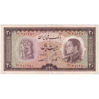 سکناس 20 ریال 1333 - تک - AU53 - محمد رضا شاه
