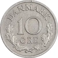 سکه 10 اوره 1971 فردریک نهم - EF45 - دانمارک