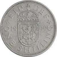 سکه 1 شیلینگ 1960 الیزابت دوم - سپر اسکاتلند - EF45 - انگلستان