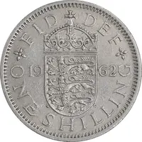 سکه 1 شیلینگ 1962 الیزابت دوم - سپر انگلیس - AU50 - انگلستان