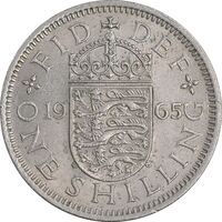 سکه 1 شیلینگ 1965 الیزابت دوم - سپر انگلیس - AU55 - انگلستان