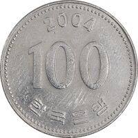سکه 100 وون 2004 جمهوری - AU50 - کره جنوبی