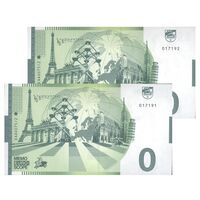 اسکناس 0 یورو بدون تاریخ - موزه مادام توسو آمستردام - جفت - UNC65 - هلند