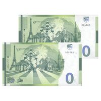 اسکناس 0 یورو بدون تاریخ جمهوری فدرال - سفید برفی - جفت - UNC63 - آلمان اسکناس 0 یورو بدون تاریخ جمهوری فدرال - سفید برفی - جفت - UNC63 - آلمان