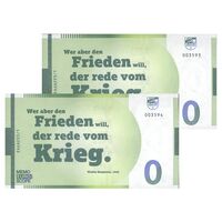 اسکناس 0 یورو بدون تاریخ جمهوری فدرال - موزه زرهی آلمان، مونستر - جفت - UNC64 - آلمان اسکناس 0 یورو بدون تاریخ جمهوری فدرال - موزه زرهی آلمان، مونستر - جفت - UNC64 - آلمان