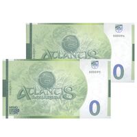 اسکناس 0 یورو بدون تاریخ - آکواریوم آتلانتیس مادرید - جفت - UNC65 - اسپانیا