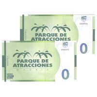 اسکناس 0 یورو بدون تاریخ - شهربازی مادرید-باب اسفنجی - جفت - UNC65 - اسپانیا