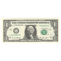 اسکناس 1 دلار 2013 جمهوری فدرال - L (سان فرانسیسکو) - تک - UNC64 - آمریکا