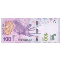 اسکناس 100 پزو بدون تاریخ (2018-2019) جمهوری فدرال - تک - UNC65 - آرژانتین