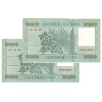 اسکناس 100000 لیره 2022 جمهوری - جفت - UNC64 - لبنان