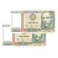 اسکناس 1000 اینتیس 1988 جمهوری - جفت - UNC64 - پرو