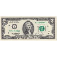 اسکناس 2 دلار 2013 جمهوری فدرال - F (آتلانتا) - تک - UNC62 - آمریکا