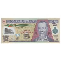 اسکناس 5 گواتزال 2010 جمهوری - تک - UNC65 - گواتمالا
