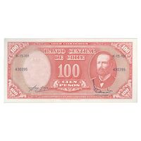 اسکناس 10 سنتسیمو بدون تاریخ (1963) جمهوری - چاپ روی 100 پزو - SMS, FIB - تک - UNC65 - شیلی