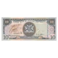 اسکناس 10 دلار 2006 جمهوری - بدون نوارهای مشکی - تک - AU58 - ترینیداد و توباگو