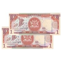 اسکناس 1 دلار 2006 جمهوری - با نوارهای مشکی - جفت - UNC64 - ترینیداد و توباگو