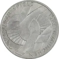 سکه 10 مارک 1972D المپیک مونیخ - متفاوت - MS64 - آلمان