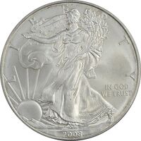 مدال یادبود 1 دلار 2008 عقاب - PF63 - آمریکا