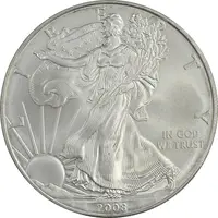 مدال یادبود 1 دلار 2008 عقاب - PF63 - آمریکا
