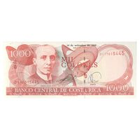 اسکناس 1000 کولون 2005 سری D جمهوری دوم - تک - UNC64 - کاستاریکا