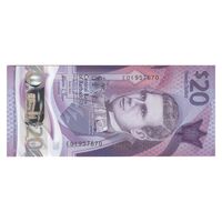 اسکناس 20 دلار 2022 جمهوری - تک - UNC65 - باربادوس