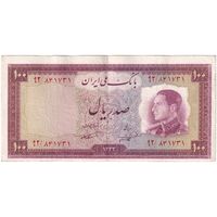 اسکناس 100 ریال 1333 - ارور کادر - تک - EF40 - محمد رضا شاه